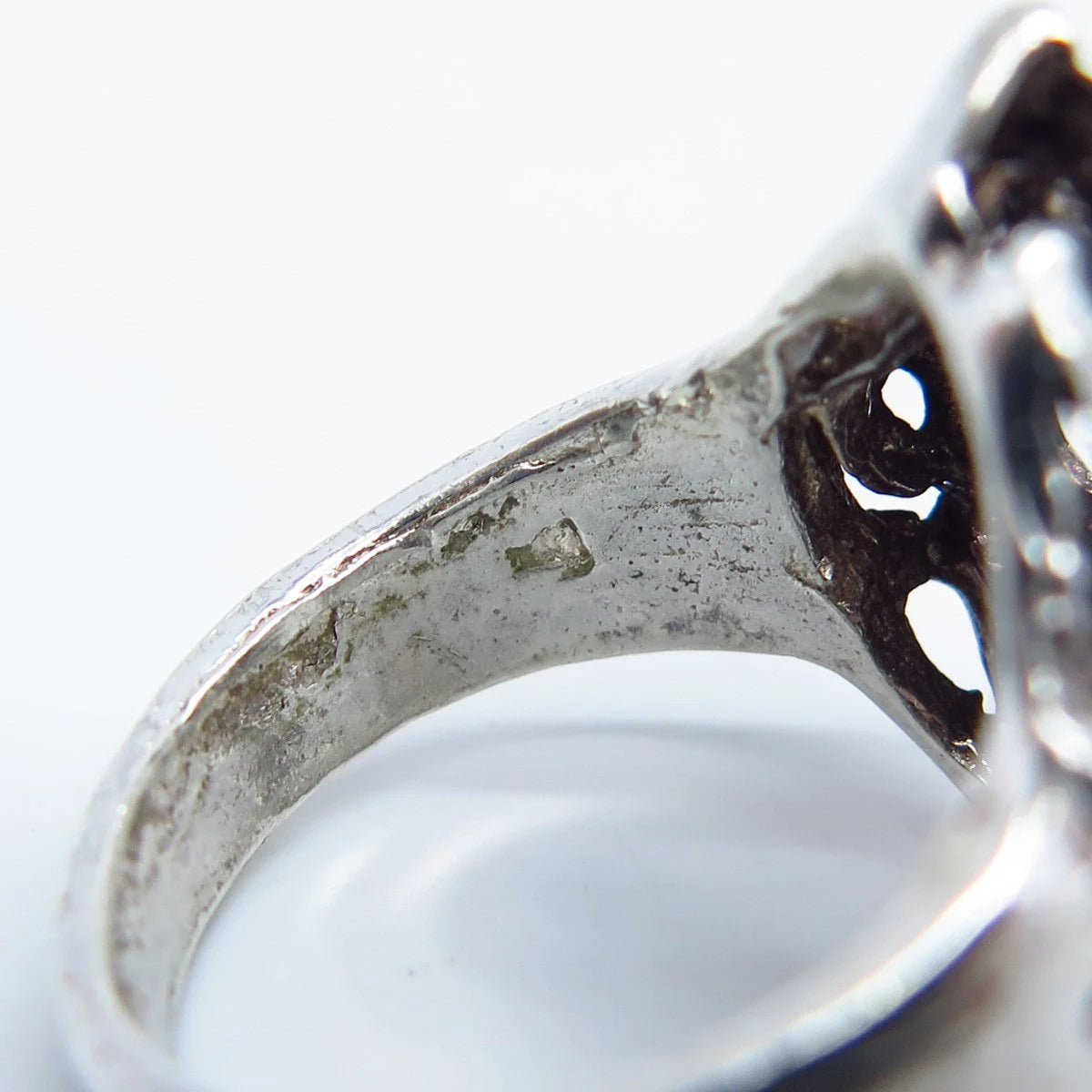 925 Sterling Silver Vintage Modernist Ring Size 4.75