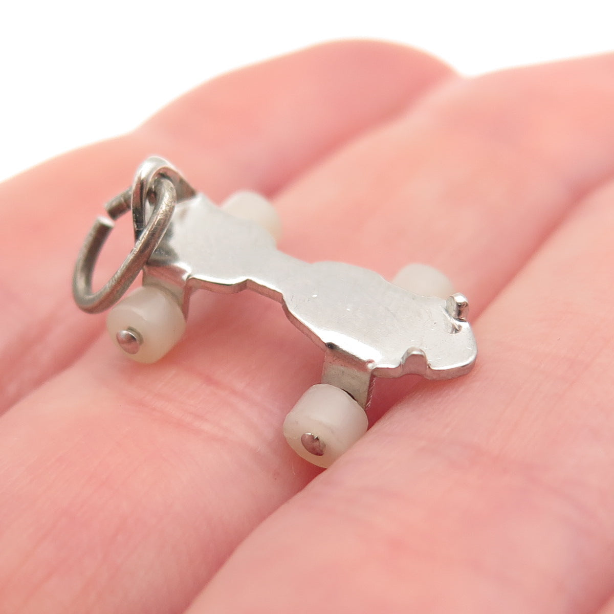 BEAU 925 Sterling Antique Art Deco Roller Skater Movable 3D Mini Charm Pendant
