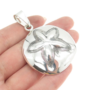 925 Sterling Silver Vintage ATI Mexico Sand Dollar Pendant