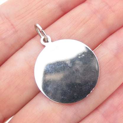 ELCO 925 Sterling Silver Vintage Engraved Matron of Honor Charm Pendant