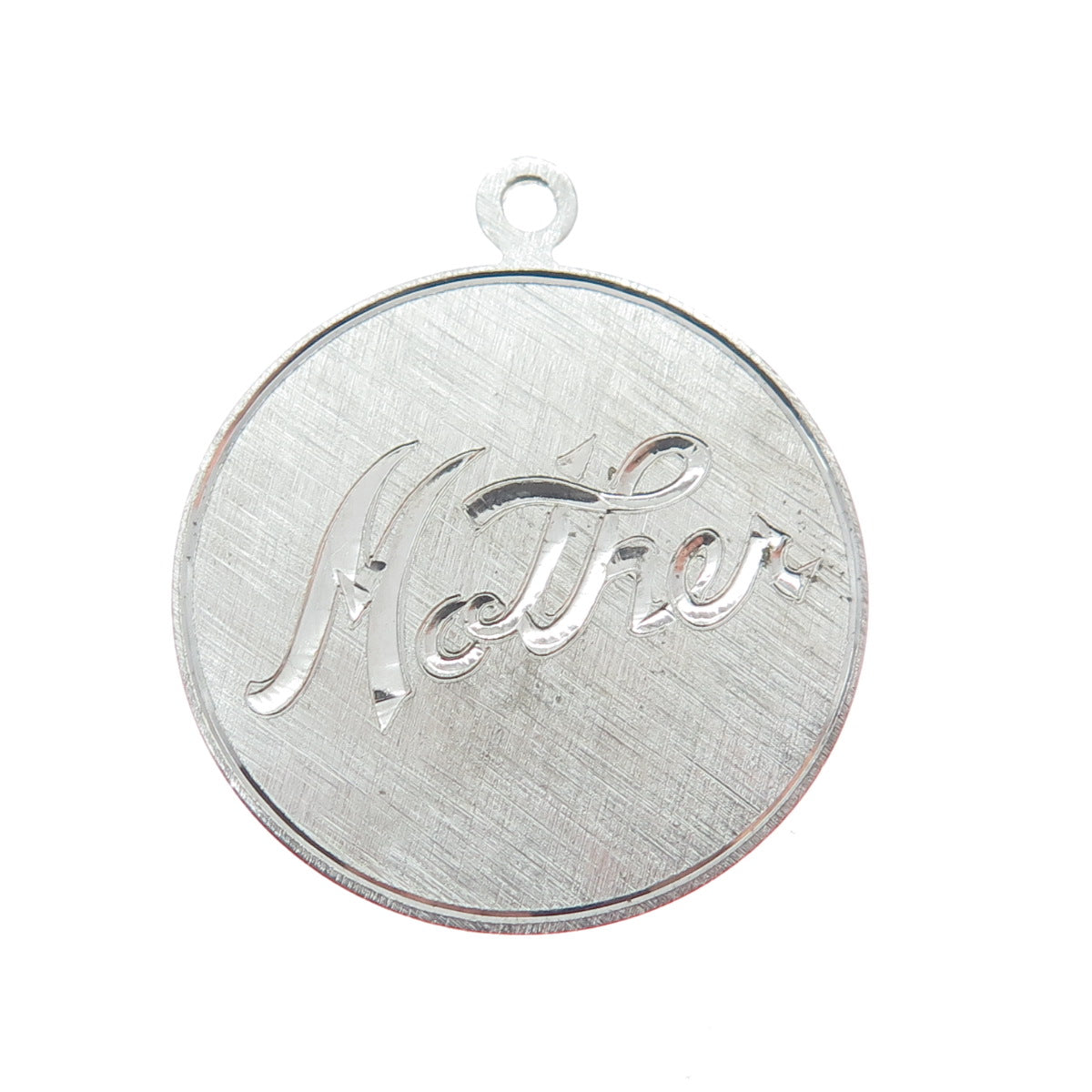 GRIFFITH & SONS CO. 925 Sterling Silver Vintage Engraved Mother Charm Pendant