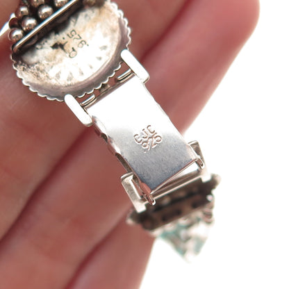 Carolyn Pollack Carlisle Quoc Turquoise Old Pawn Sterling Vintage Watch 7.25"
