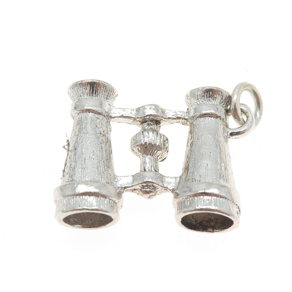 925 Sterling Silver Antique Art Deco Binoculars 3D Charm Pendant