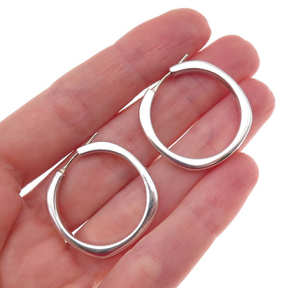 Tiffany & Co. 925 Sterling Silver Vintage Hoop Earrings