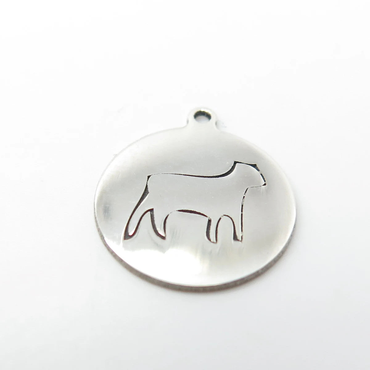 925 Sterling Silver USA Two In Town Dog Charm Pendant