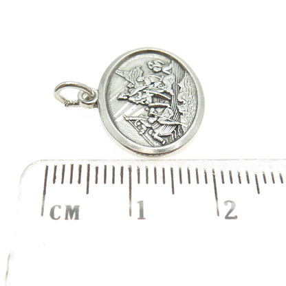 925 Sterling Silver Antique Washington Crossing the Delaware Pendant