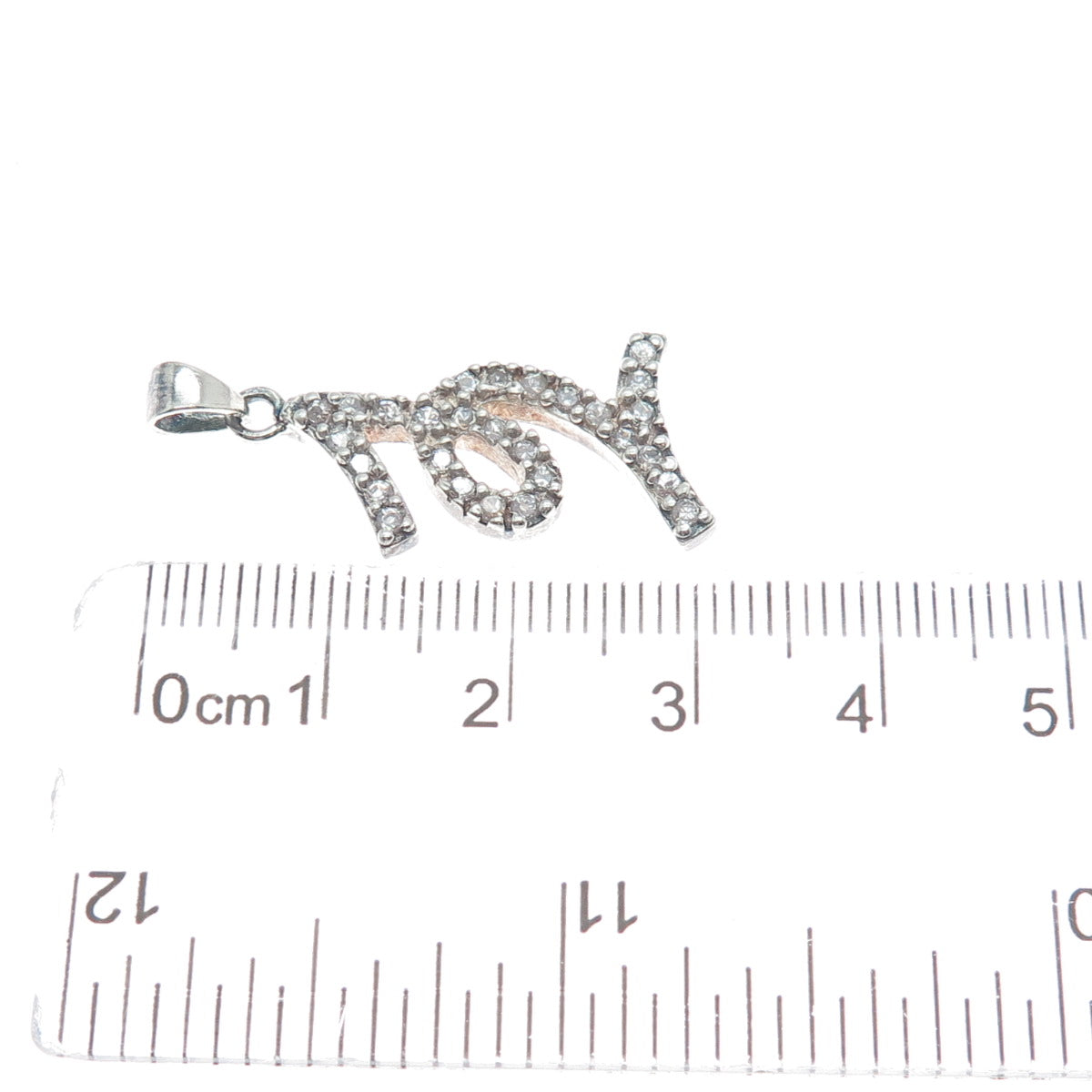 925 Sterling Silver Round-Cut C Z 12 Lucky Number Minimalist Charm Pendant