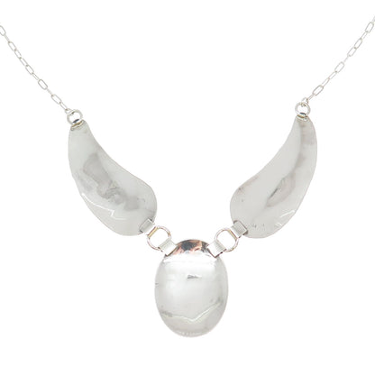 Old Pawn 925 Sterling Silver Vintage Southwestern Malachite Chain Necklace 16"