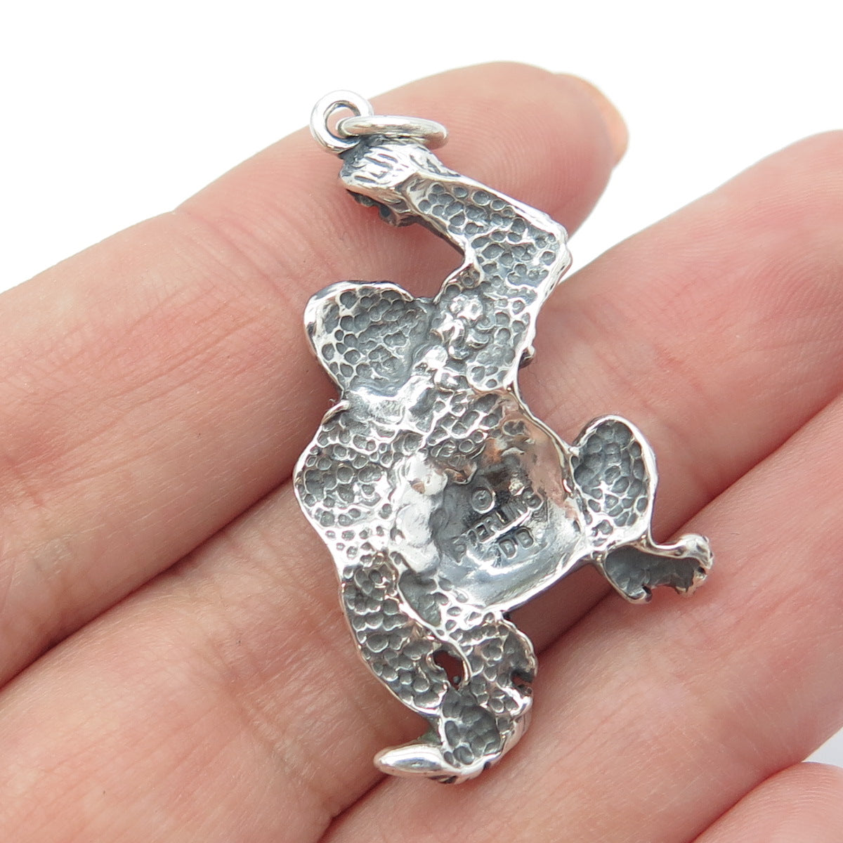 925 Sterling Silver Vintage Gorilla Monkey Pendant