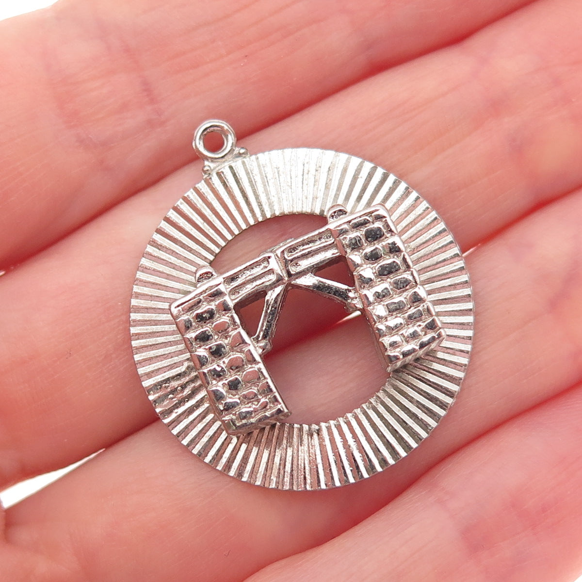 925 Sterling Silver Vintage Bermuda Somerset Bridge Charm Pendant