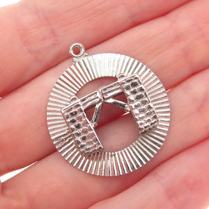 925 Sterling Silver Vintage Bermuda Somerset Bridge Charm Pendant