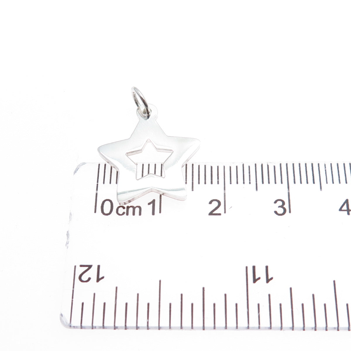 925 Sterling Silver Vintage Open Star Minimalist Charm Pendant