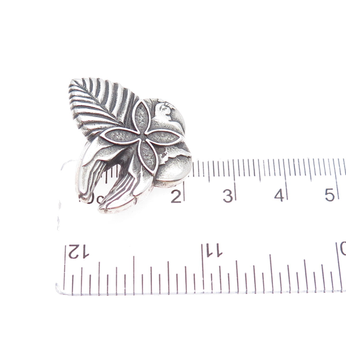 925 Sterling Silver Vintage World Peace Hands Butterfly Pin Brooch / Pendant