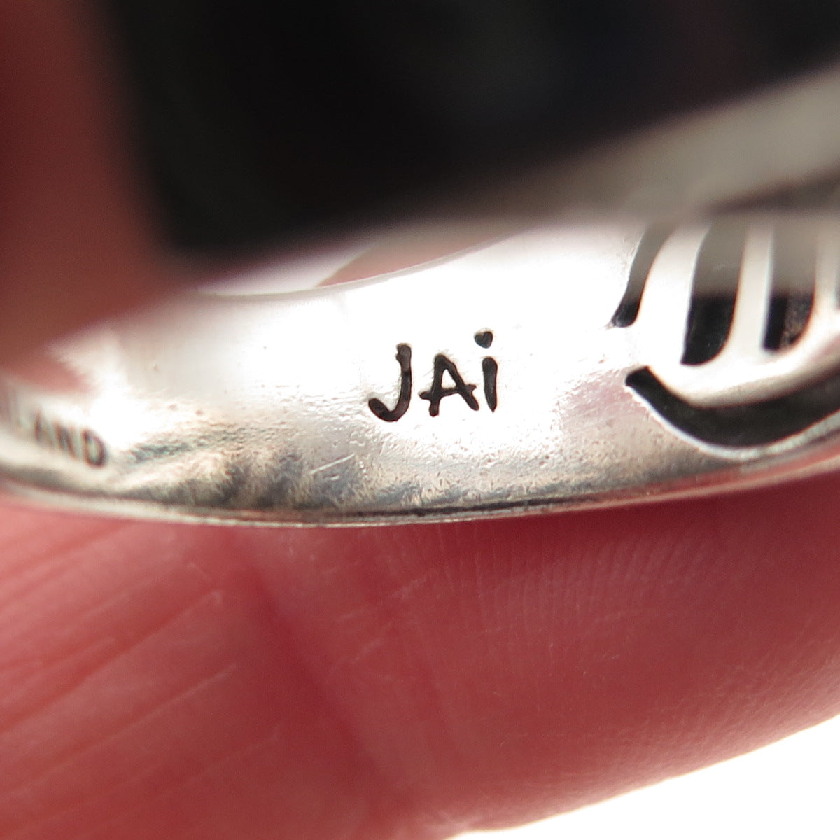 JAI by John Hardy 925 Sterling Silver Modernist Oxidized Ring Size 8.25