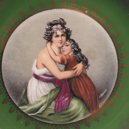 IMPERIAL Antique Germany Vigee Le Brun Hand Painted Porcelain Cabinet Plate