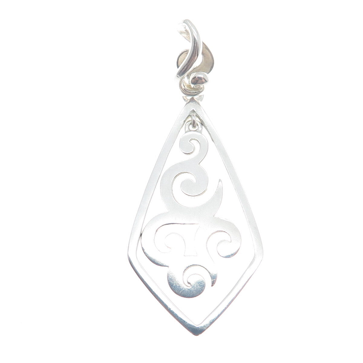 SILPADA 925 Sterling Silver Vintage Scroll Pendant