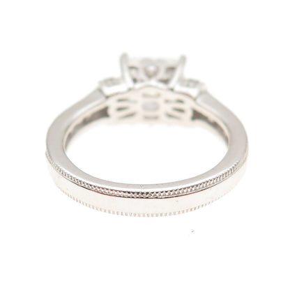 925 Sterling Silver Multi-Cut C Z Engagement Ring Size 6