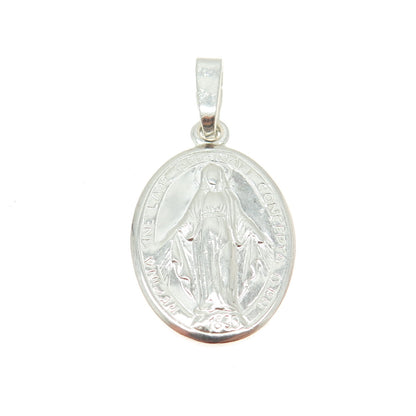 925 Sterling Silver Vintage 1830 St. Regina Medal Religious Pendant