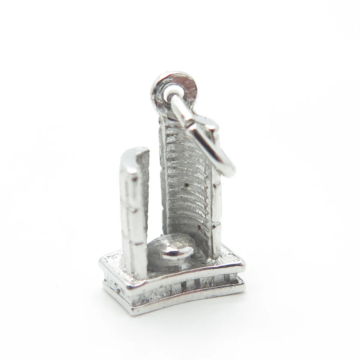 925 Sterling Silver Vintage Canada Toronto City Hall 3D Charm Pendant