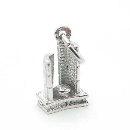 925 Sterling Silver Vintage Canada Toronto City Hall 3D Charm Pendant