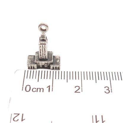 925 Sterling Silver Vintage Ottawa Parliament Building 3D Mini Charm Pendant