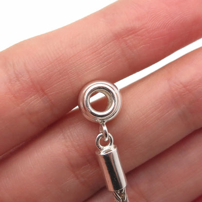 950 Silver Vintage Real Eilat Gemstone Fob Key Chain