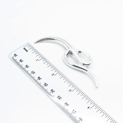 925 Sterling Silver Vintage Mexico Modernist Pin Brooch