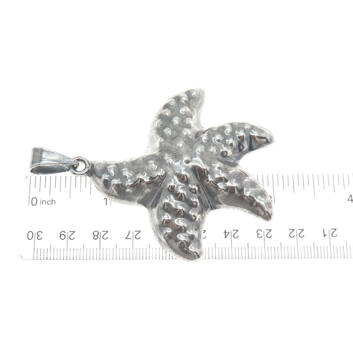 925 Sterling Silver Vintage Mexico Starfish Oxidized Pendant