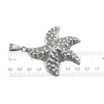 925 Sterling Silver Vintage Mexico Starfish Oxidized Pendant
