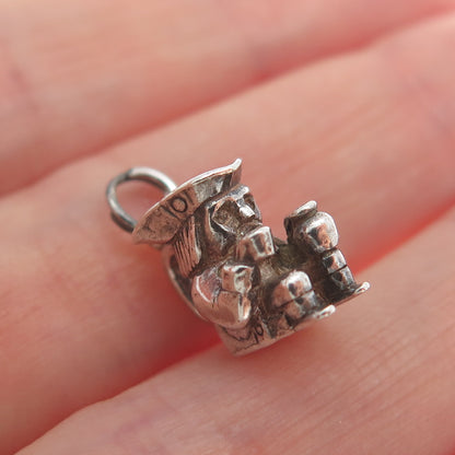 PAYTON PEPPER & SONS Sterling Silver Vintage 1959 Birmingham Pirate Mini Pendant
