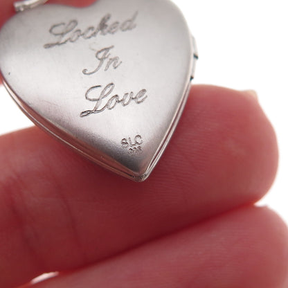 Select Jewelry 925 Sterling Silver Vintage Engraved Heart Locket Charm Pendant