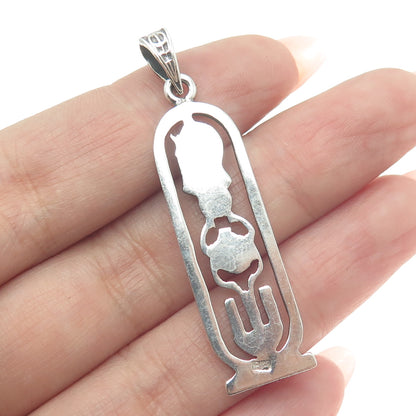 800 Silver Vintage Egypt Pharaoh Cartouche Pendant