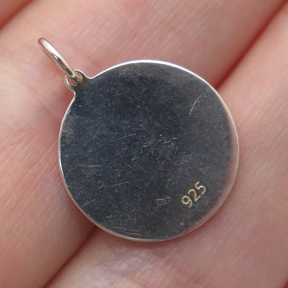 925 Sterling Silver Pink Enamel Cat Minimalist Charm Pendant