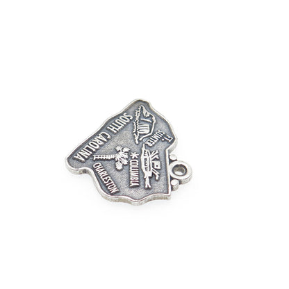 MAISELS INDIAN TRADING Sterling Silver Vintage South Carolina Mini Charm Pendant