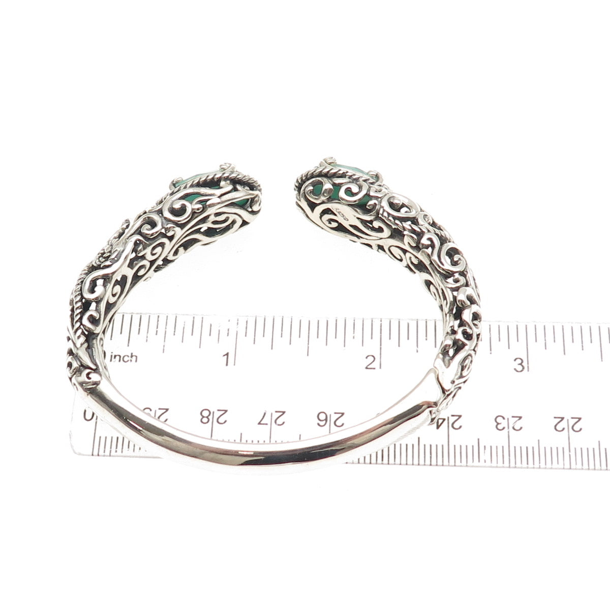 CAROLYN POLLACK 925 Sterling Silver Vintage Real Doublet MOP Swirl Bracelet 6.5"