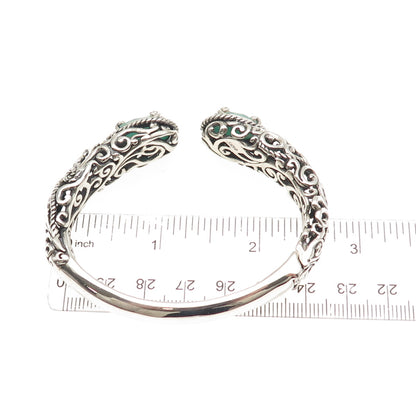 CAROLYN POLLACK 925 Sterling Silver Vintage Real Doublet MOP Swirl Bracelet 6.5"