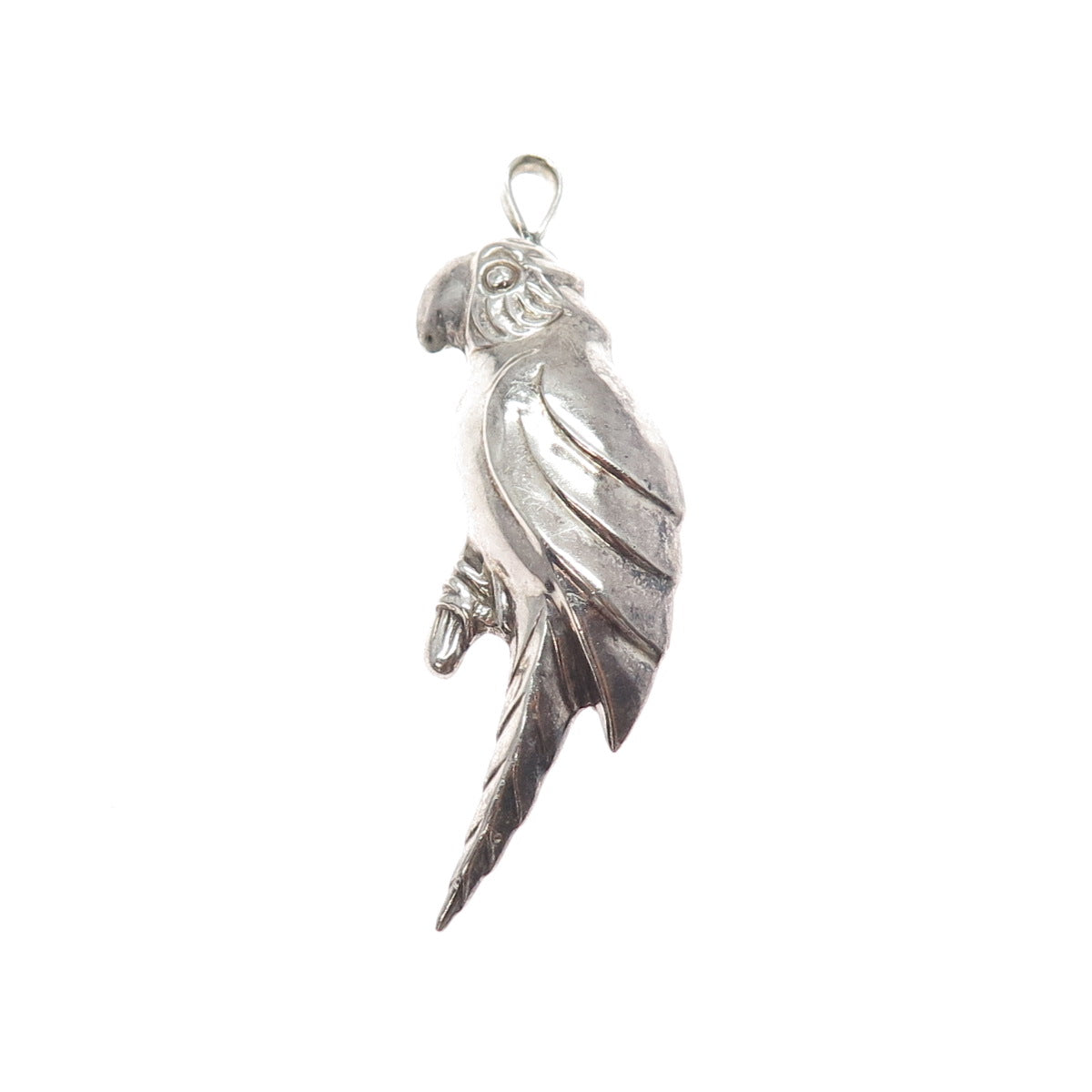 CHAPAL ZENRAY 925 Sterling Silver Vintage Parrot Bird Pin Brooch / Pendant