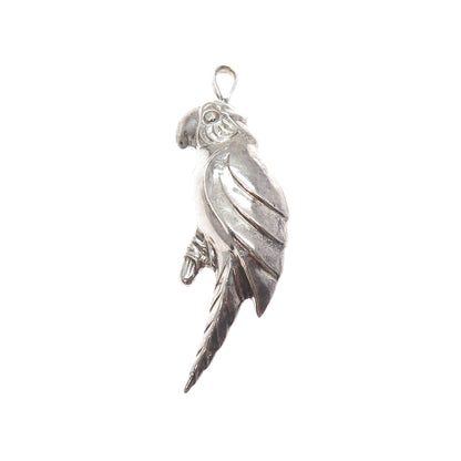 CHAPAL ZENRAY 925 Sterling Silver Vintage Parrot Bird Pin Brooch / Pendant