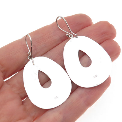 FD Felicia Design 925 Sterling Silver Vintage Oxidized Southwest Dangle Earrings