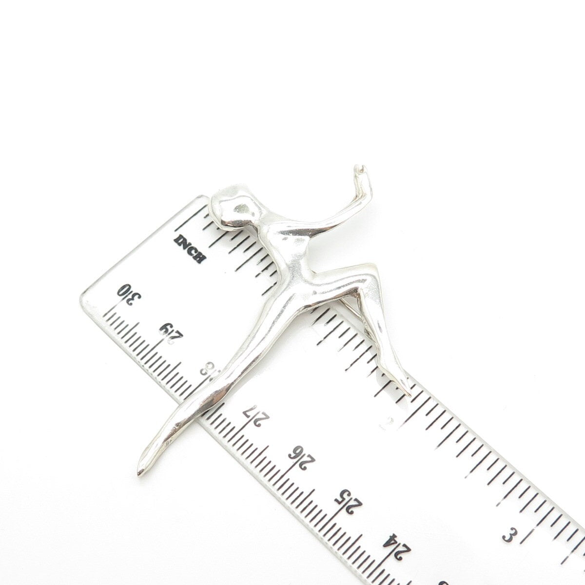 925 Sterling Silver Vintage Mexico Gymnast Girl Pin Brooch