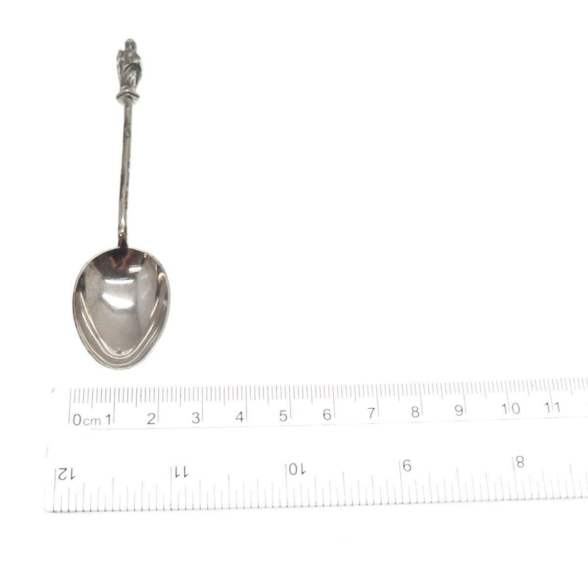 WILLIAM HUTTON & SONS Sterling Silver Antique 1897 London Apostle Coffee Spoon