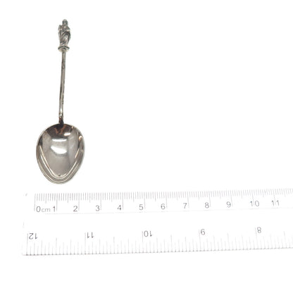 WILLIAM HUTTON & SONS Sterling Silver Antique 1897 London Apostle Coffee Spoon