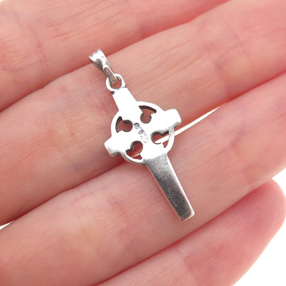 Michal Golan 925 Sterling Silver Vintage Celtic Cross Oxidized Charm Pendant