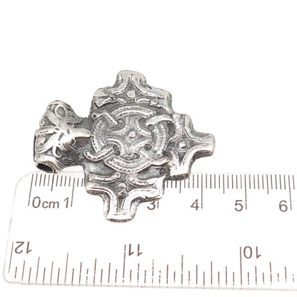 Peder Gustav Pedersen 830S Silver Vintage Denmark Hiddensee Viking Cross Pendant