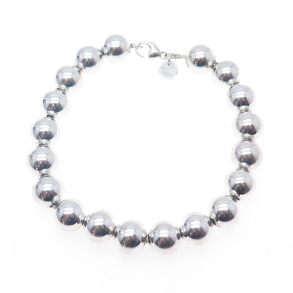 TIFFANY & CO. 925 Sterling Silver Vintage HardWear Ball Beaded Bracelet 7.25"