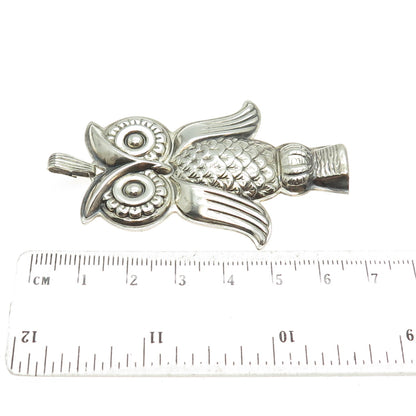 REED & BARTON 925 Sterling Silver Vintage Owl Whistle Pendant