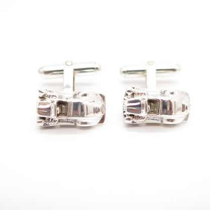 925 Sterling Silver Vintage Retro Car Cufflinks