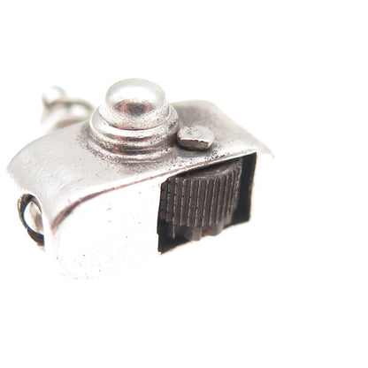 925 Sterling Silver Antique Art Deco Camera Zippo Lighter 3D Mini Charm Pendant