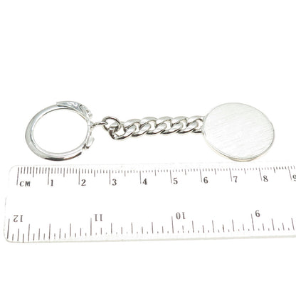 ANSON 925 Sterling Silver Vintage Curb Chain Tag Key Ring