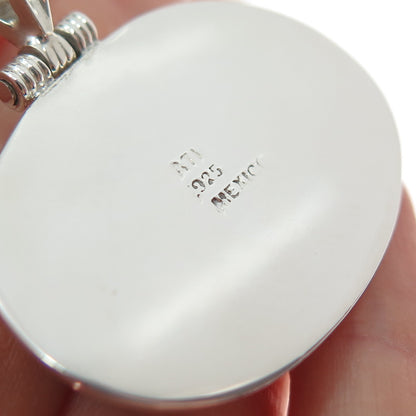 ATI ANNIKA WITT 925 Sterling Silver Vintage Mexico Abalone Shell Charm Pendant